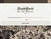 Tablet Screenshot of hostelleriedelaposte.fr
